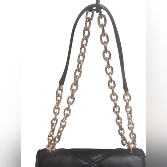 Michael Kors Black Serena Quilted Chain Shoulder Bag - Picture 3 of 16